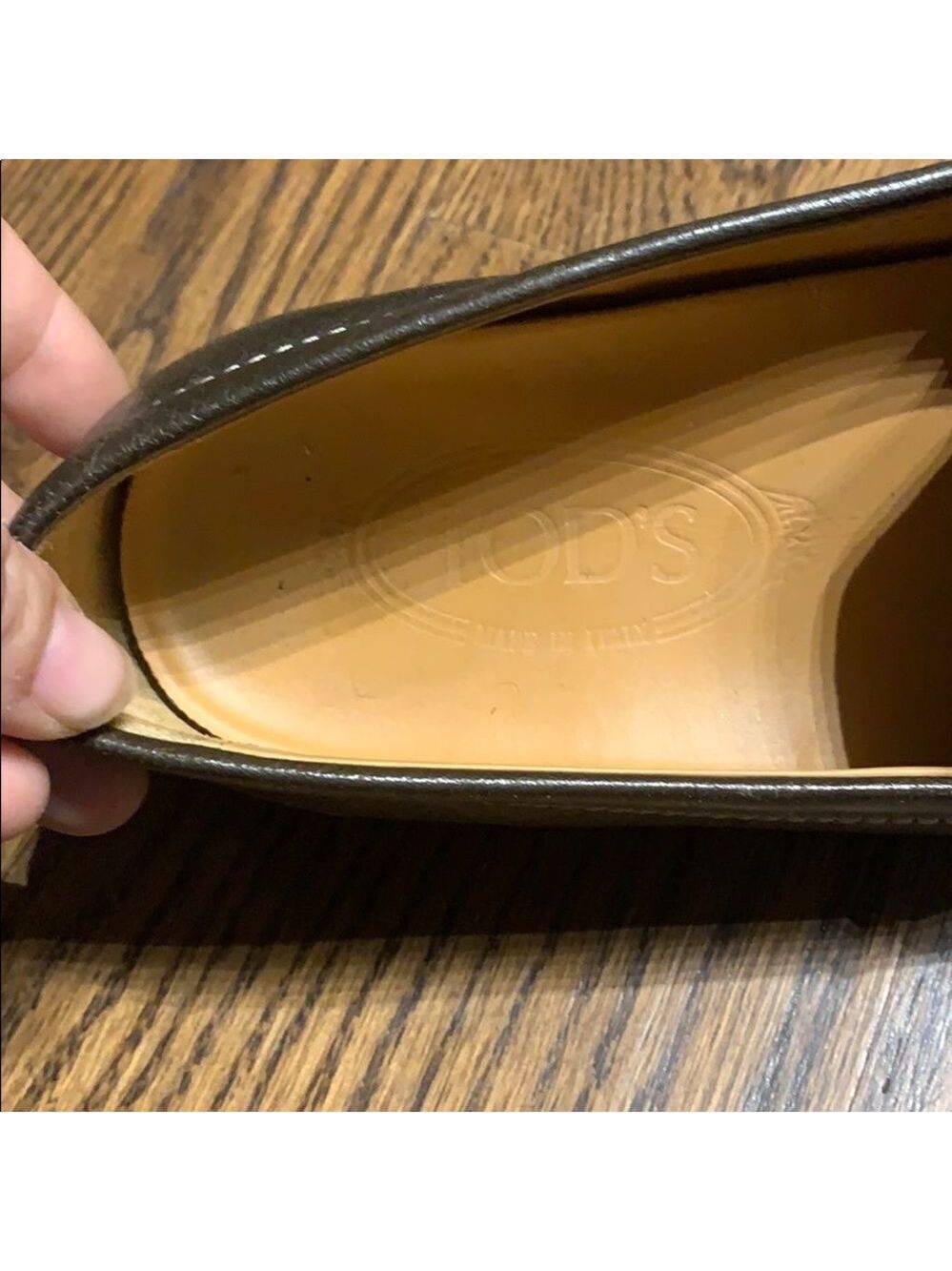 Tod’s Green Leather Driving Loafer size 8 - Picture 6 of 7